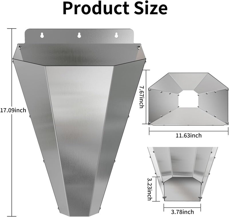 LavviTech Store Large Chicken Cone for Butchering, Stainless Steel Kill Cone with Safety Gloves, Flat-Back Design, for Killing and Processing Chickens, Ducks, Turkeys & Poultry up to 18 lbs (Silver) - Image 2